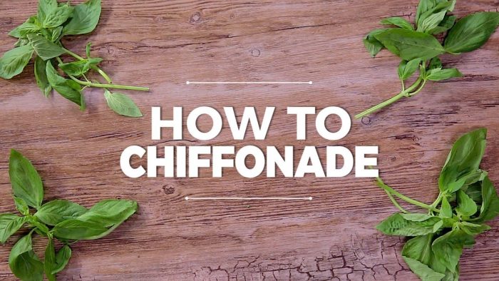 How to chiffonade