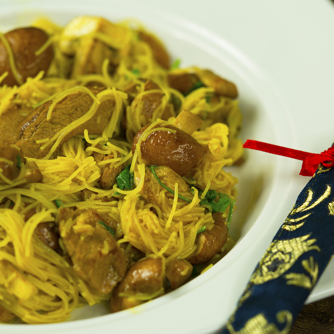 Asian Beef with Vermicelli and Mushrooms