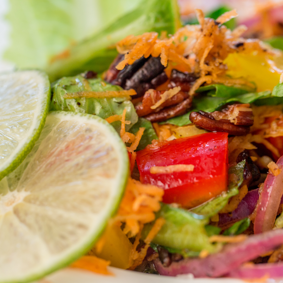Carrot and Bell Pepper Salad with Toasted Pecans