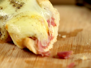 Cheese and Prosciutto Crudo Baguette Sandwich