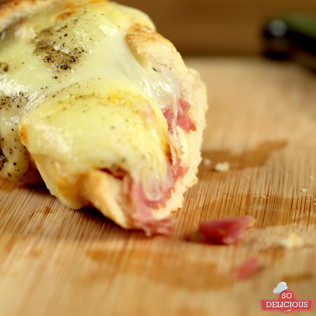 Cheese and Prosciutto Crudo Baguette Sandwich