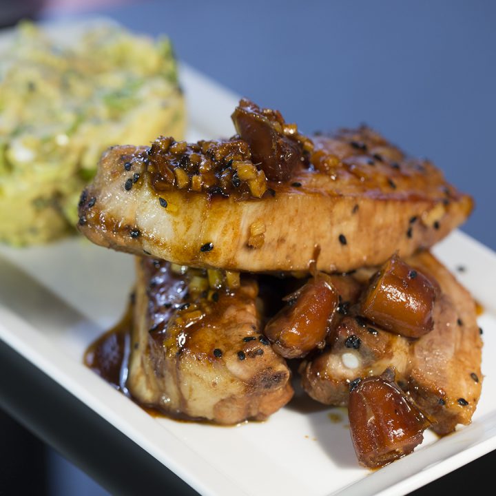Ginger and Soy Sauce Glazed Pork Belly with Dates