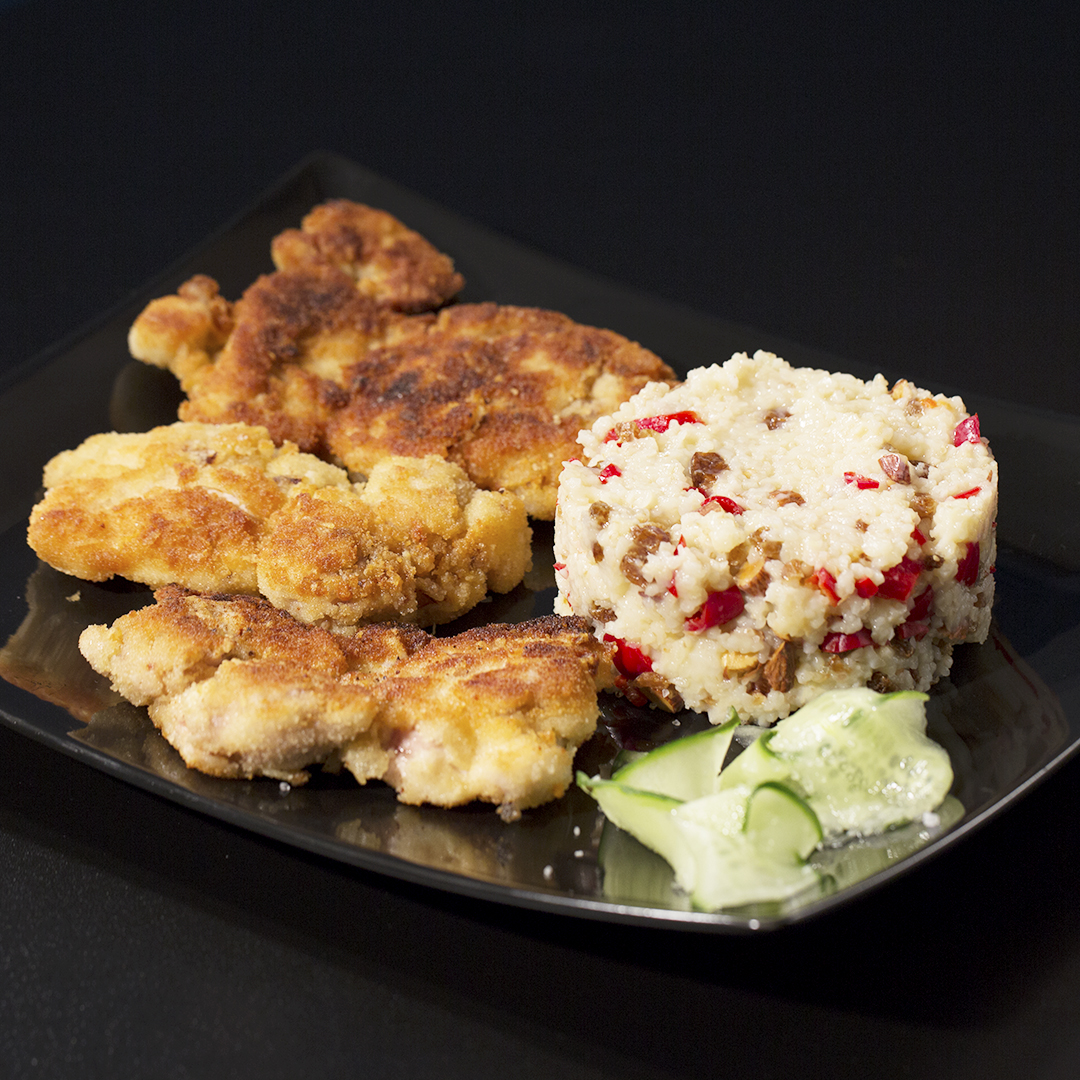 Crispy Chicken Thighs with Bulgur Risotto