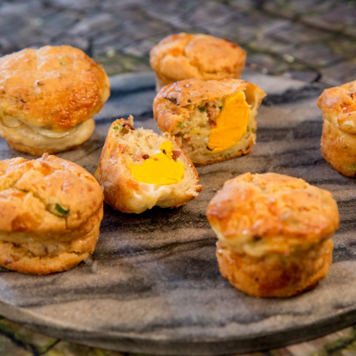 Bacon Muffins with Hard-Boiled Egg