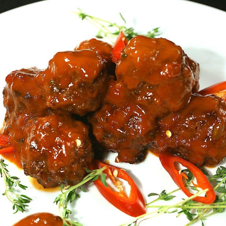 Beef Meatballs with Sweet and Sour Cherry Sauce