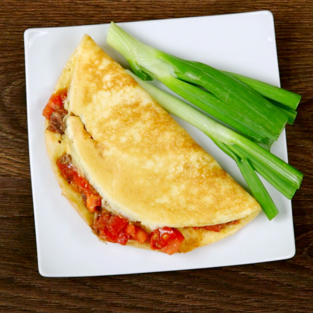 Tomato and Anchovy Omelet