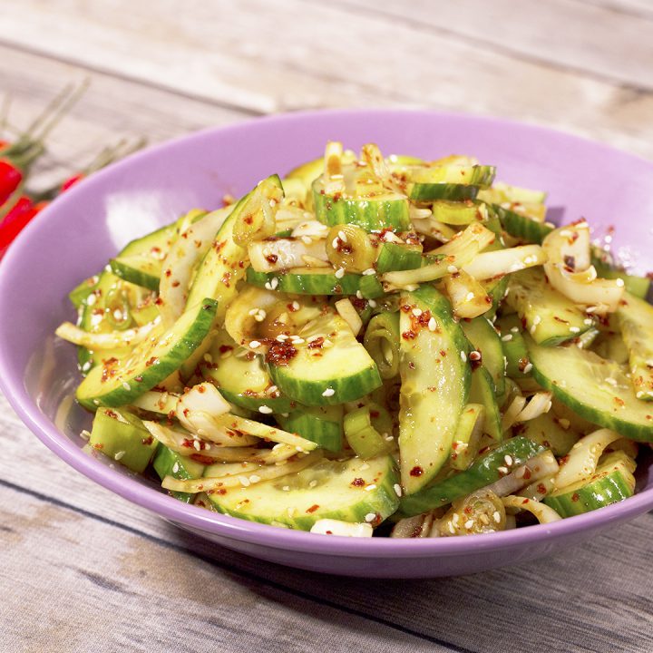 Cucumber and Onion Salad with Soy Sauce Dressing