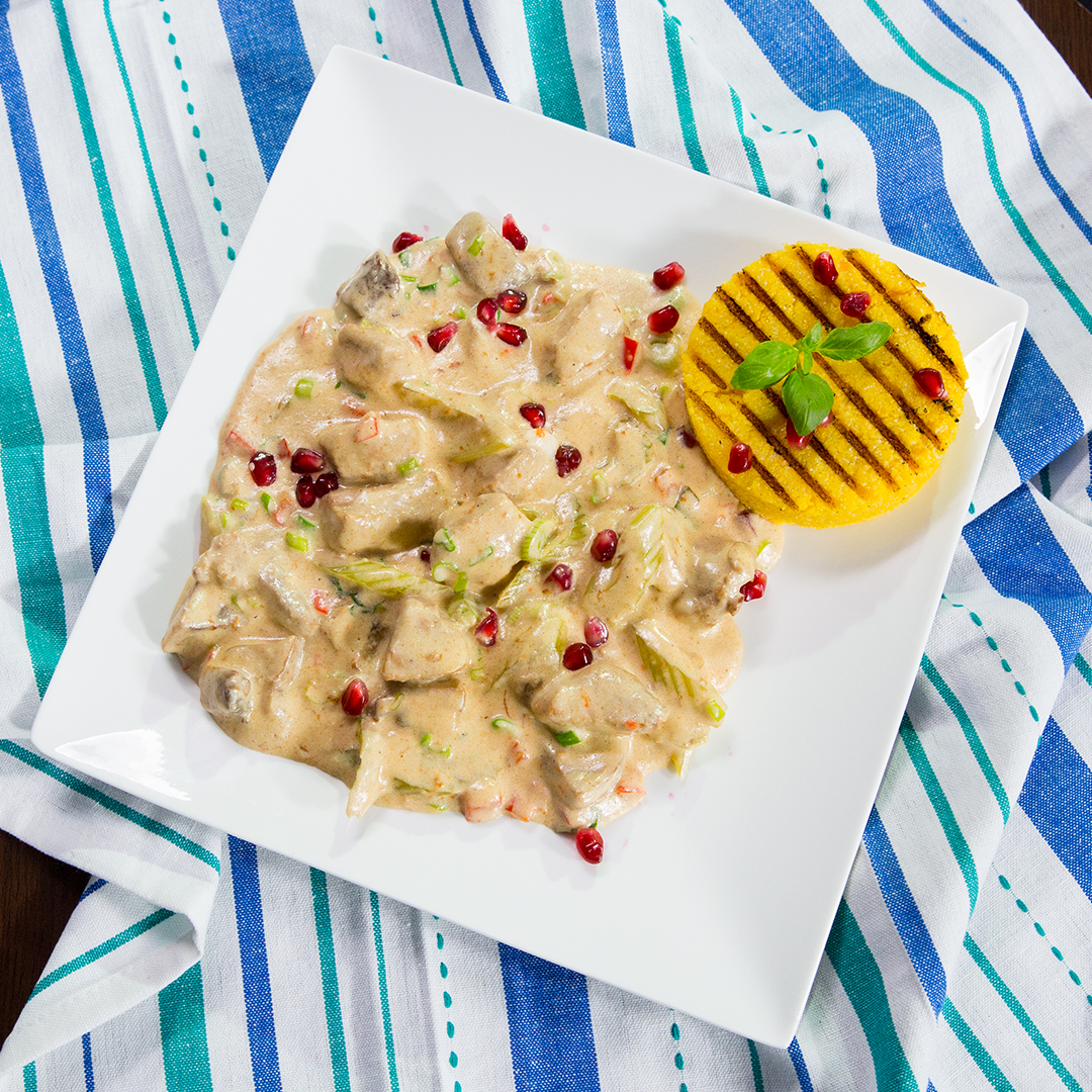 Pork and Mushroom White Sauce Stew