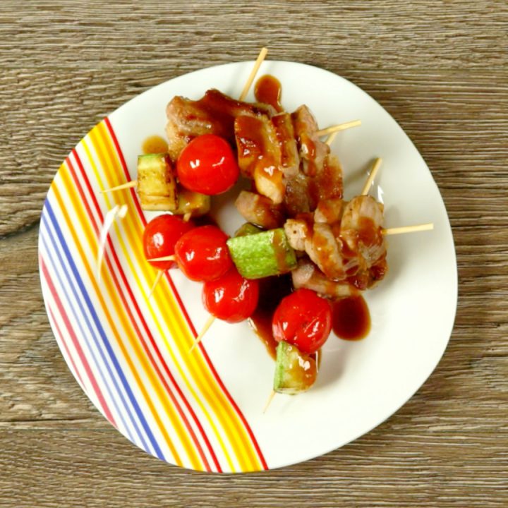 Pork and Vegetable Skewers