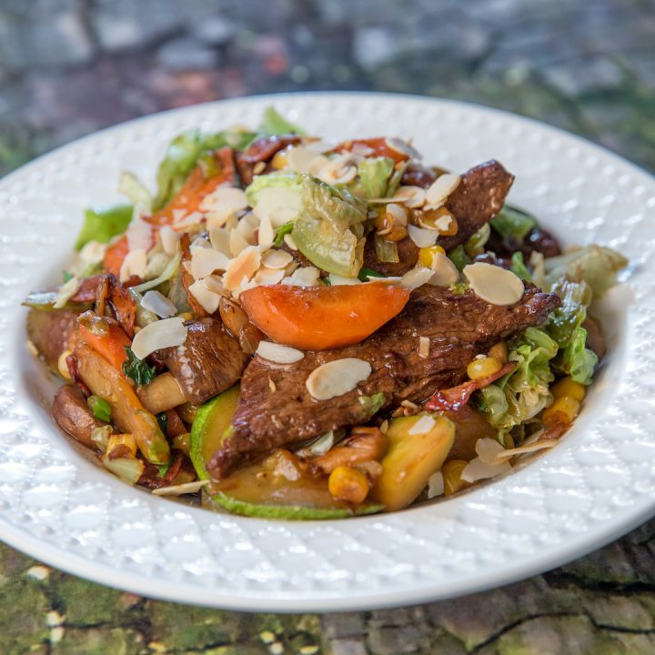 Beef, Bacon and Veggie Stir-Fry