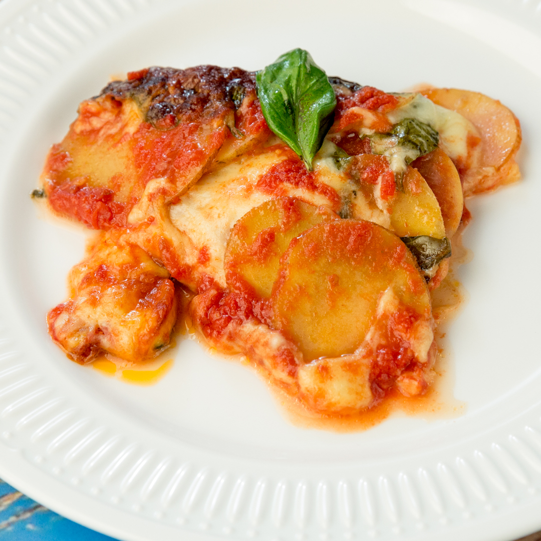 Potato and Baby Spinach Casserole