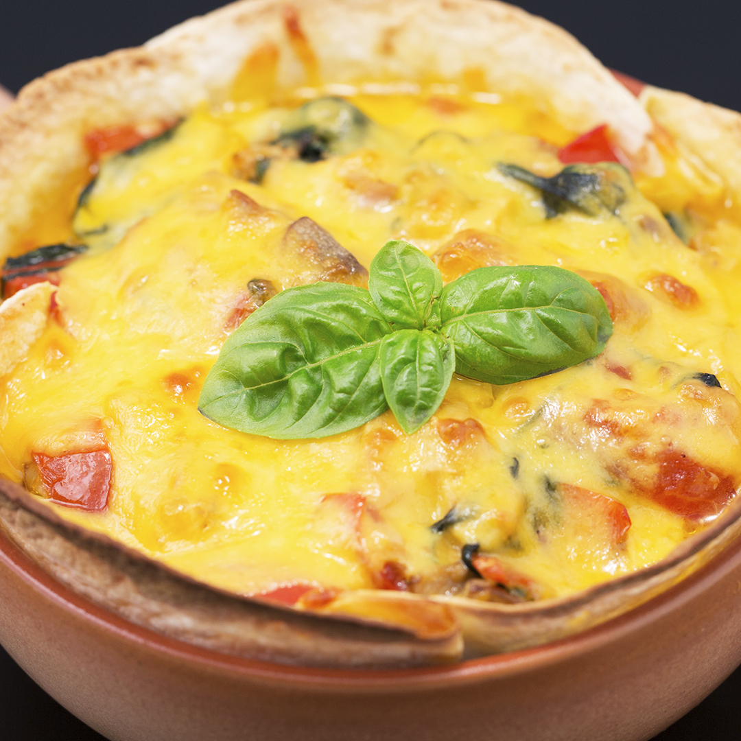 Oven-Baked Turkey and Veggie Tortilla Bowl