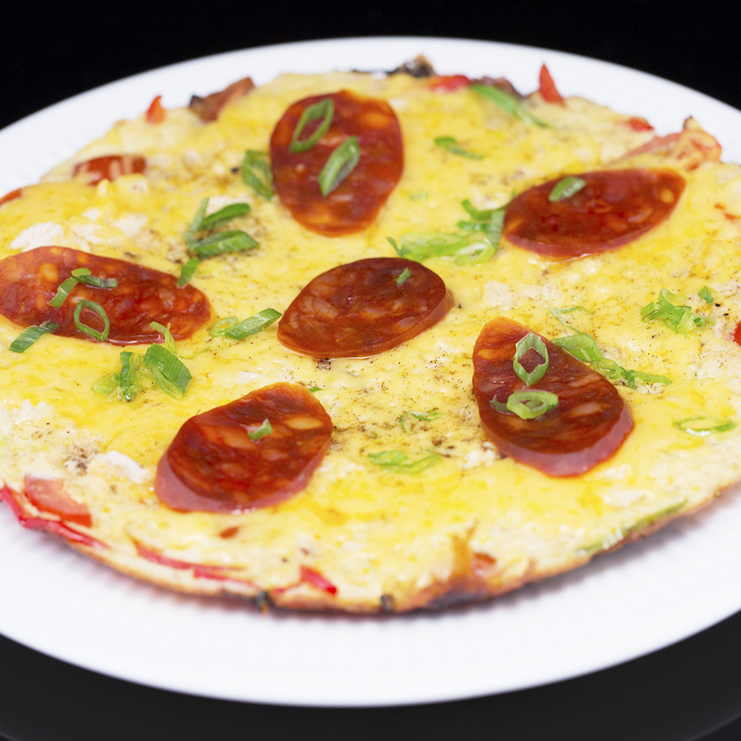 Turkey, Cheddar, and Salami Omelet So Delicious