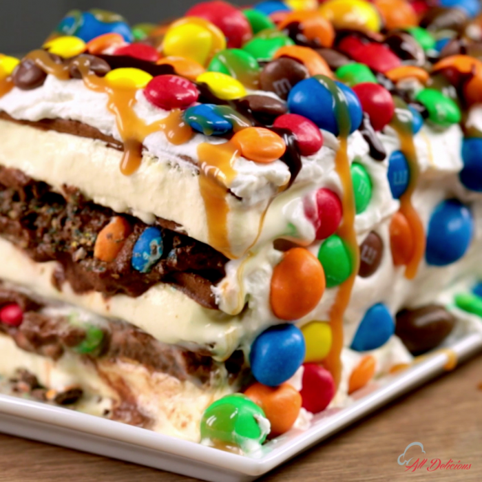 M&M's Ice Cream Cake