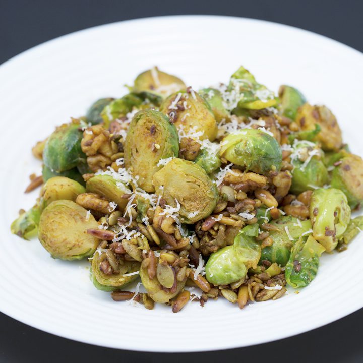 Sauteed Brussels Sprouts with Toasted Nuts