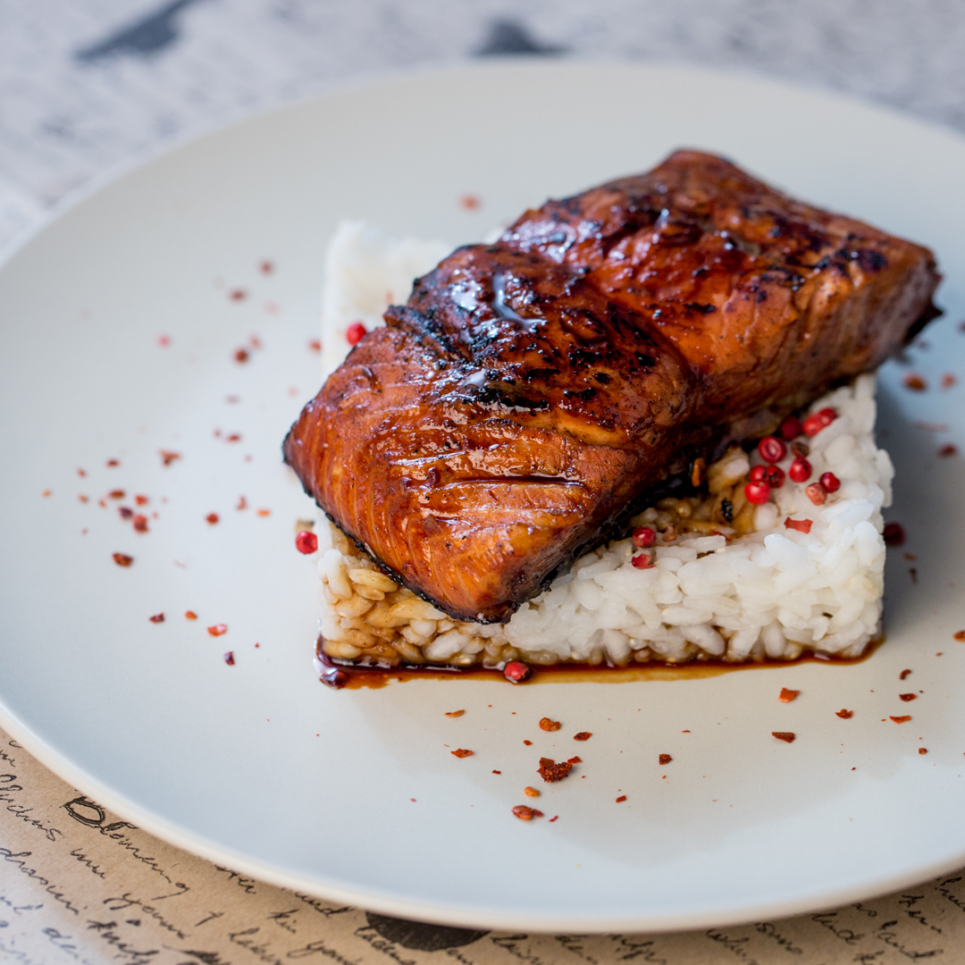 Soy Sauce and Cognac Marinated Salmon