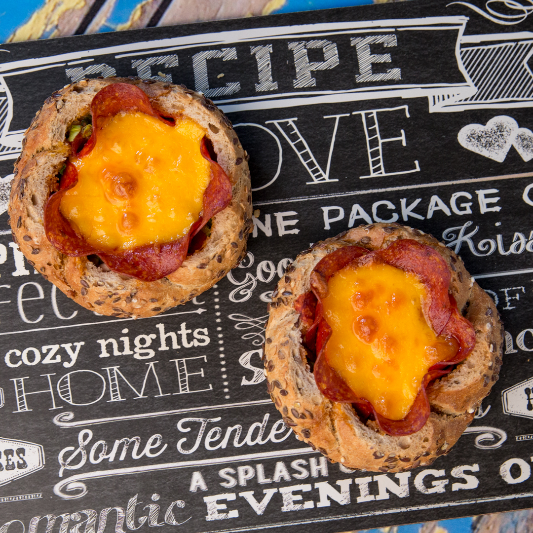 Cheddar and Salami Bread Bowls