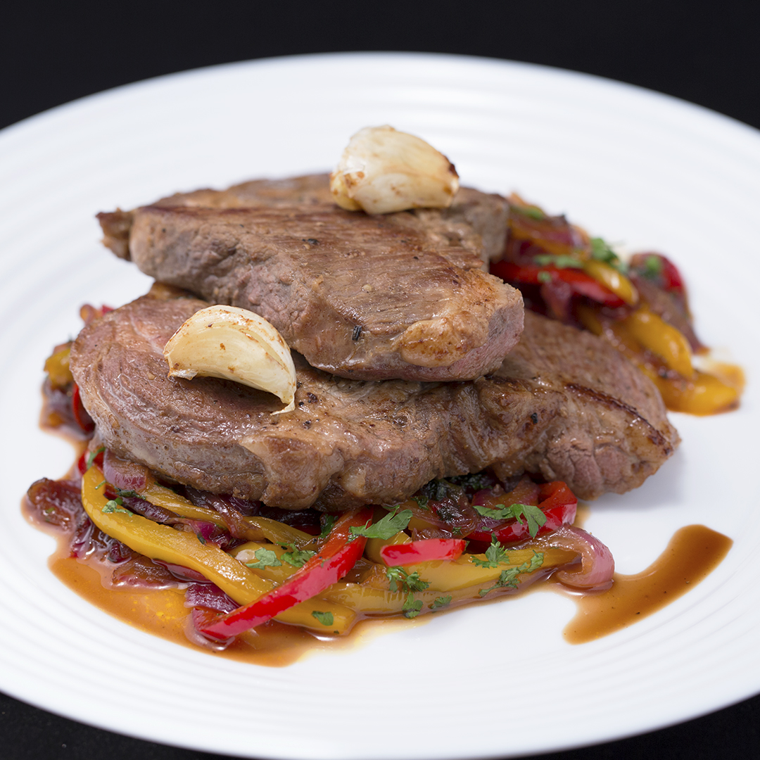Pork Neck with Bell Pepper Stir-Fry
