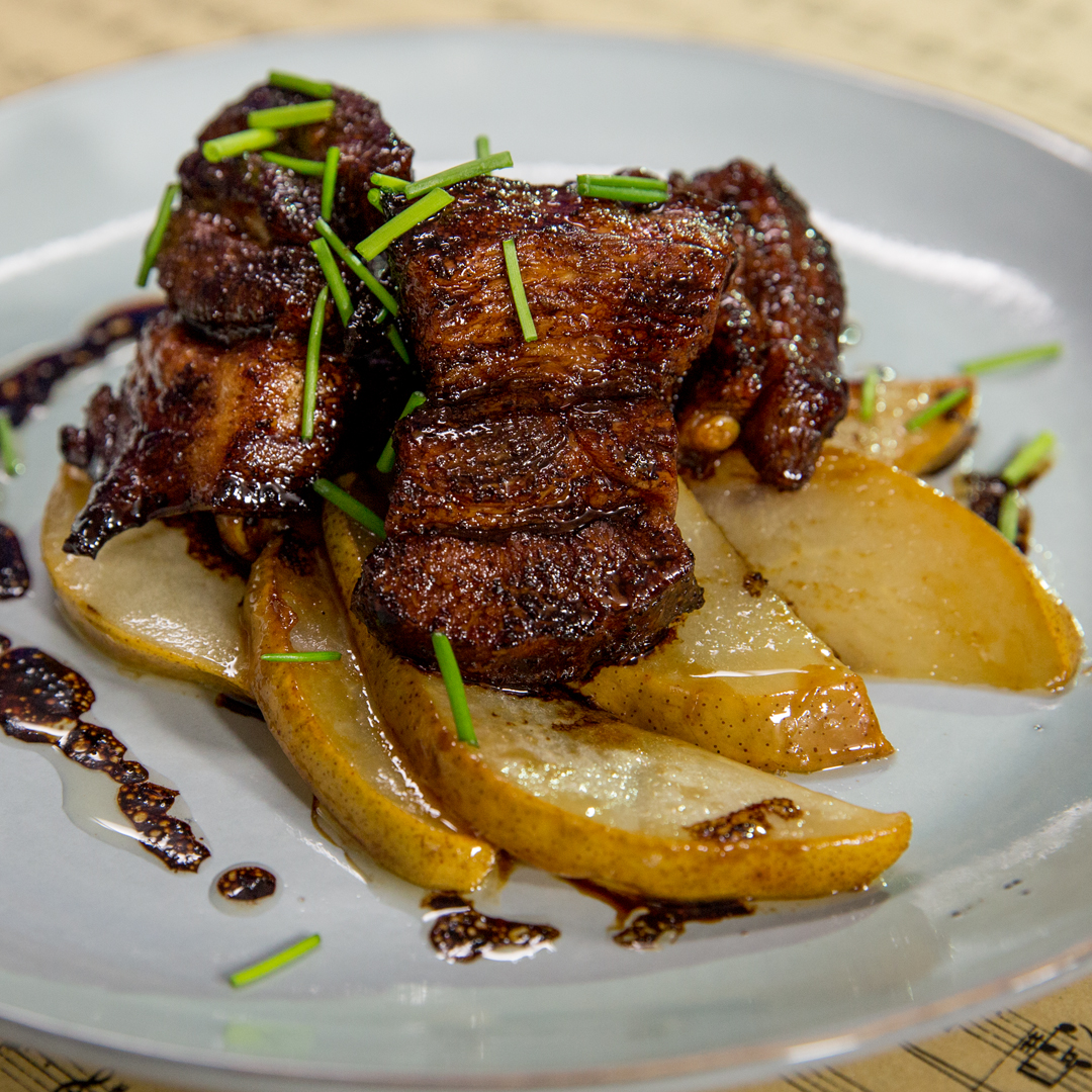 Pork Belly on Caramelized Pears