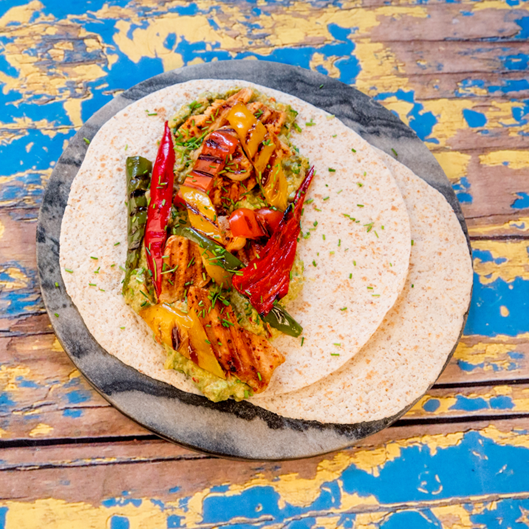 Grilled Chicken and Avocado Mash Tortilla