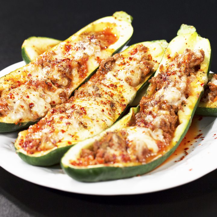 Stuffed Zucchini with Beef and Veggies