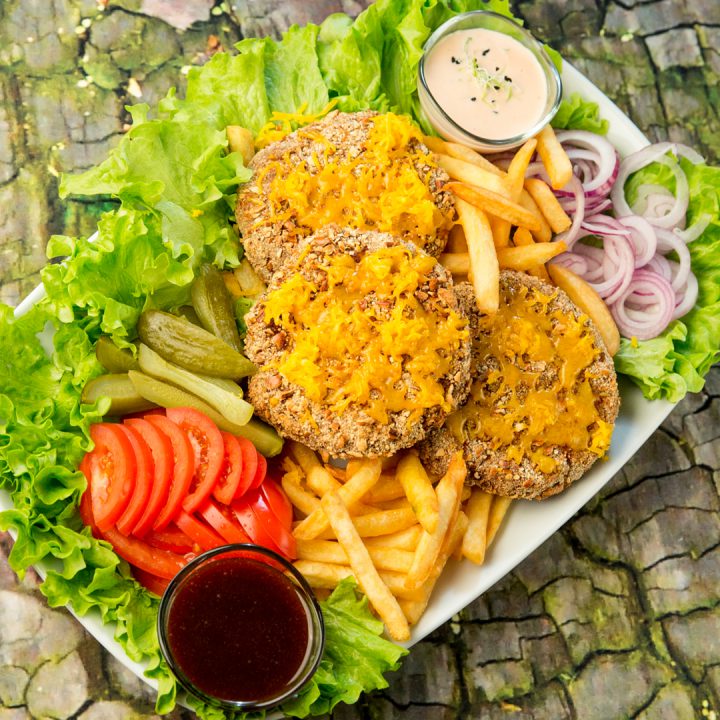 Pretzel-Crusted Burger Patties