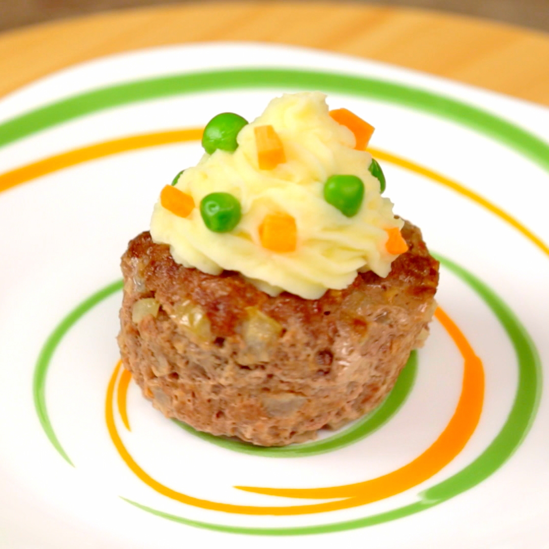 Potato Topped Meatloaf Muffins