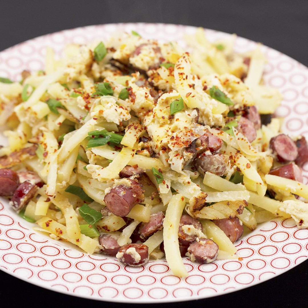 Egg, Sausage and Potato Scramble
