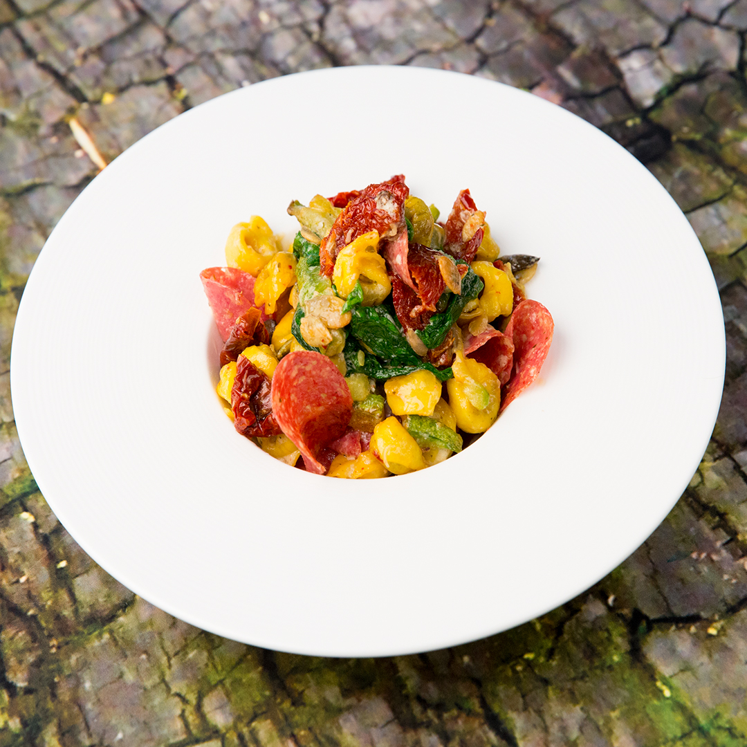 Zucchini and Salami Meat Tortellini