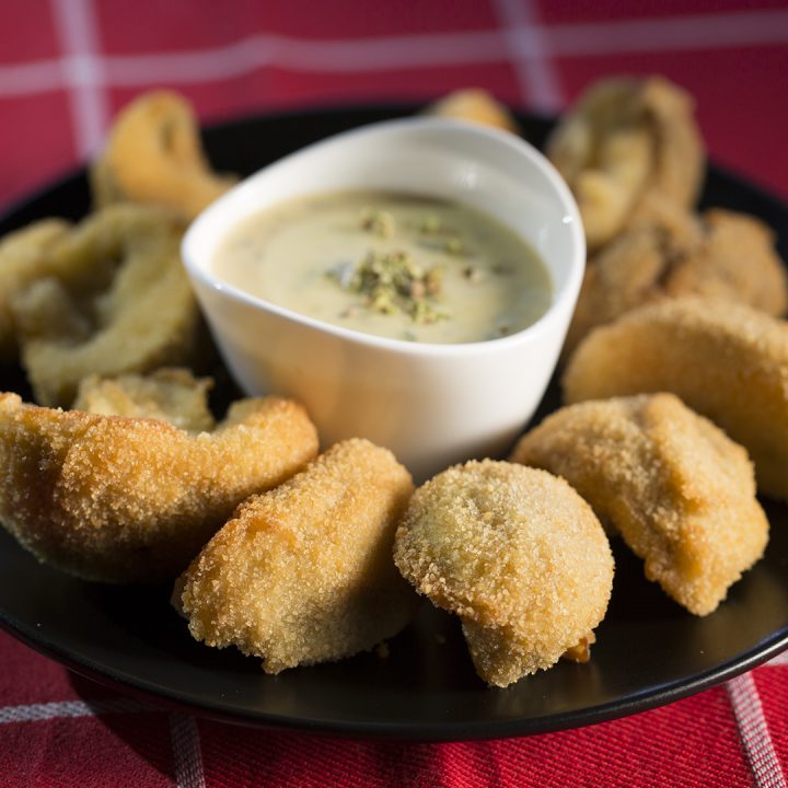 Deep Fried Mushrooms with Mustard Dip