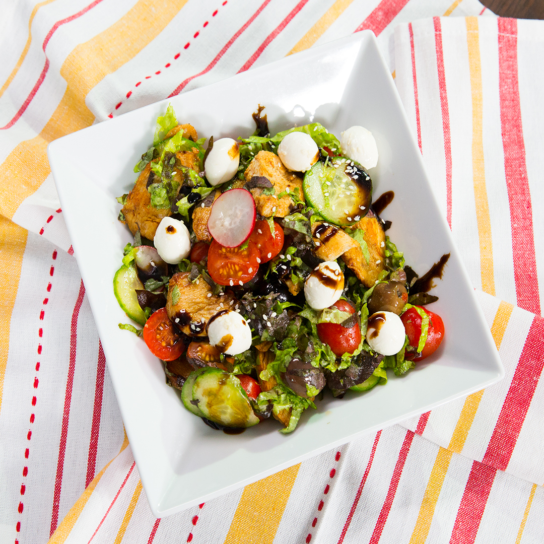 Fried Chicken and Vegetable Salad