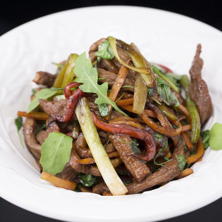 Beef and Root Vegetables Stir-Fry
