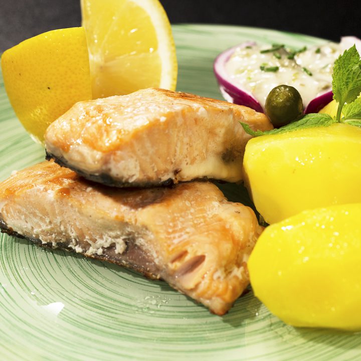 Fried Salmon with Buttered Potatoes