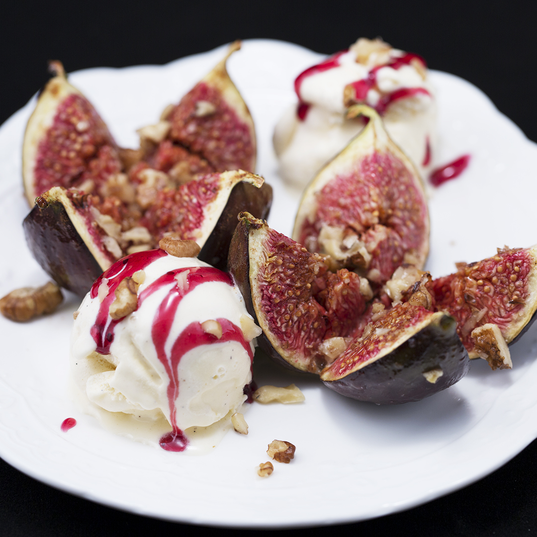 Roasted Figs with Vanilla Ice Cream