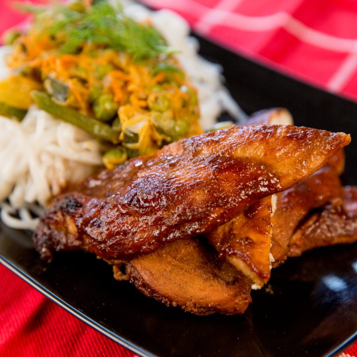 Yogurt-Marinated Chicken and Noodles