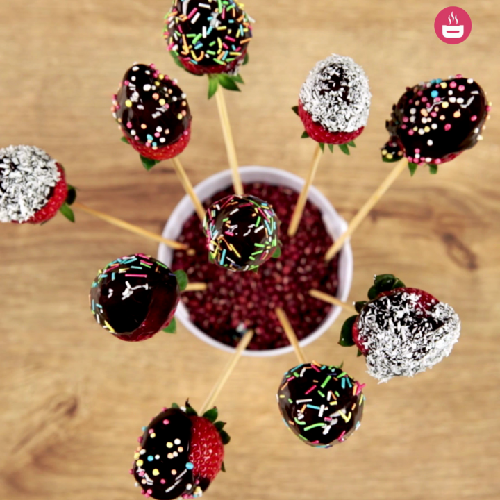 Chocolate and Sprinkles Covered Strawberries
