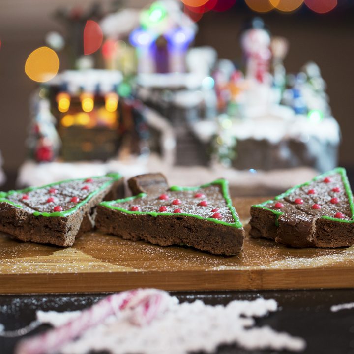 Christmas Tree Chocolate Brownies
