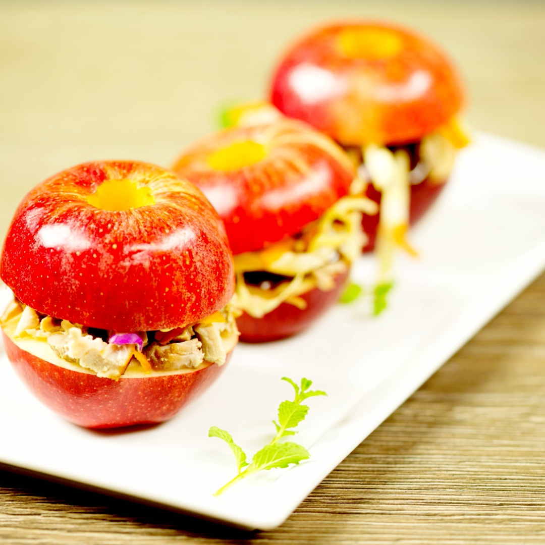 Pulled Pork and BBQ Sauce Stuffed Apples