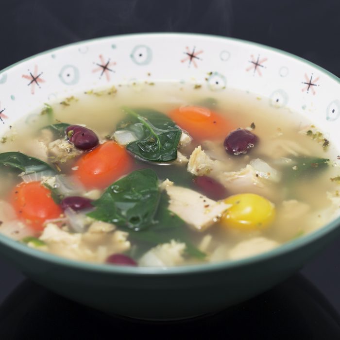 Turkey, Spinach and Red Bean Soup