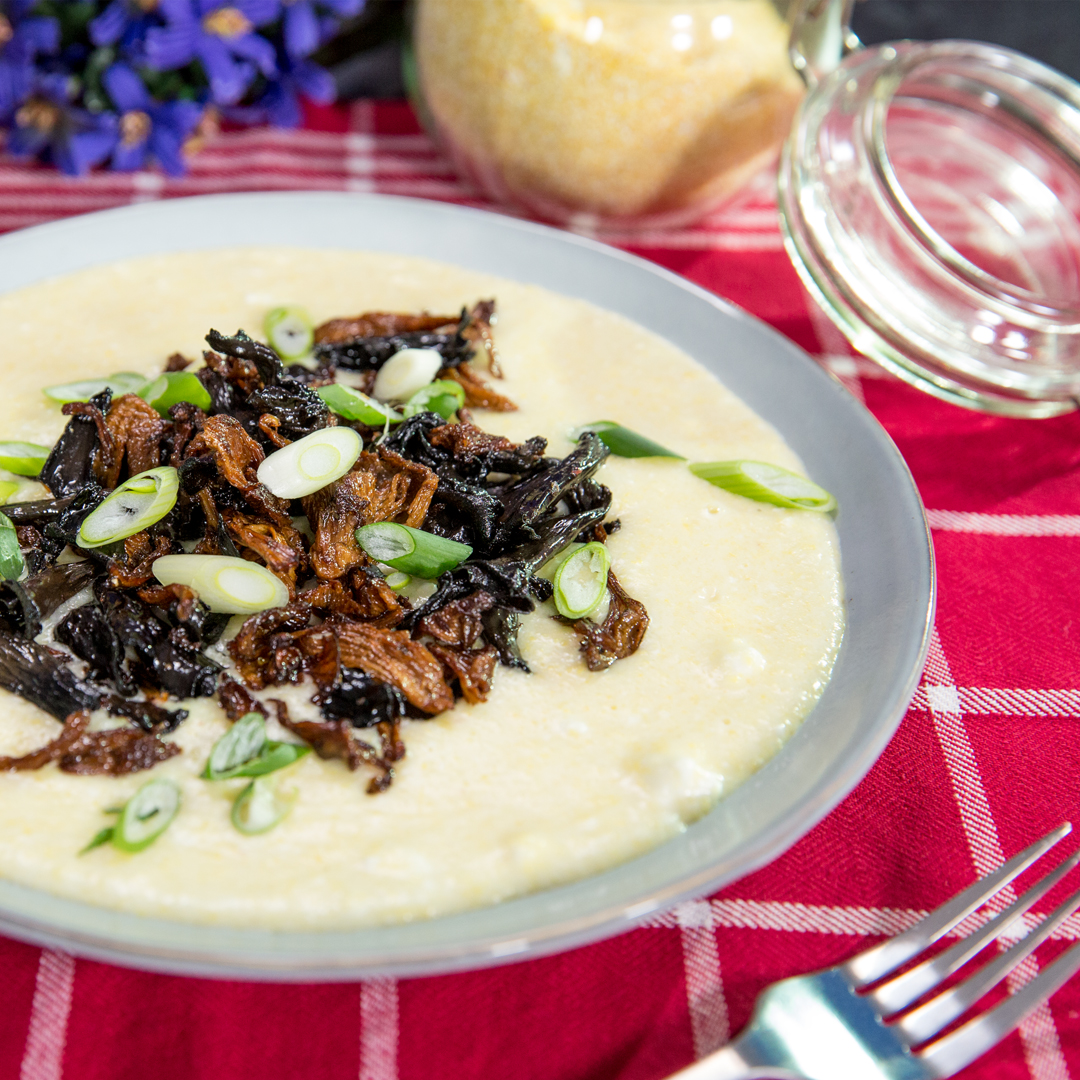 Three-Cheese and Mushroom Polenta