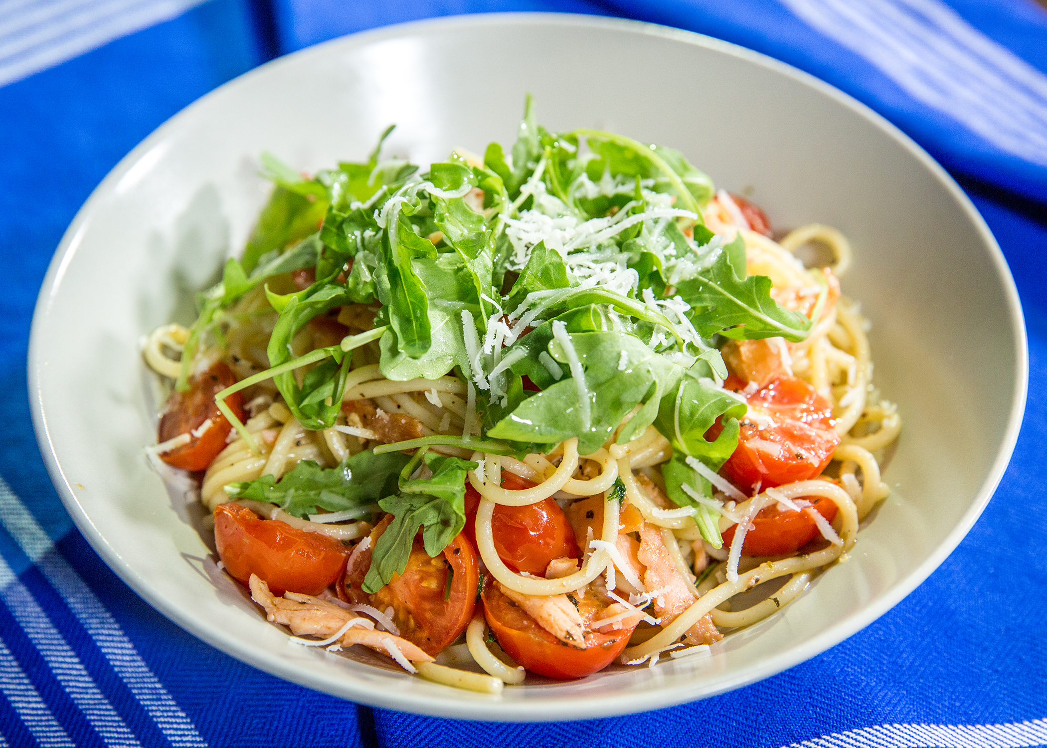 Smoked Salmon and Anchovy Spaghetti