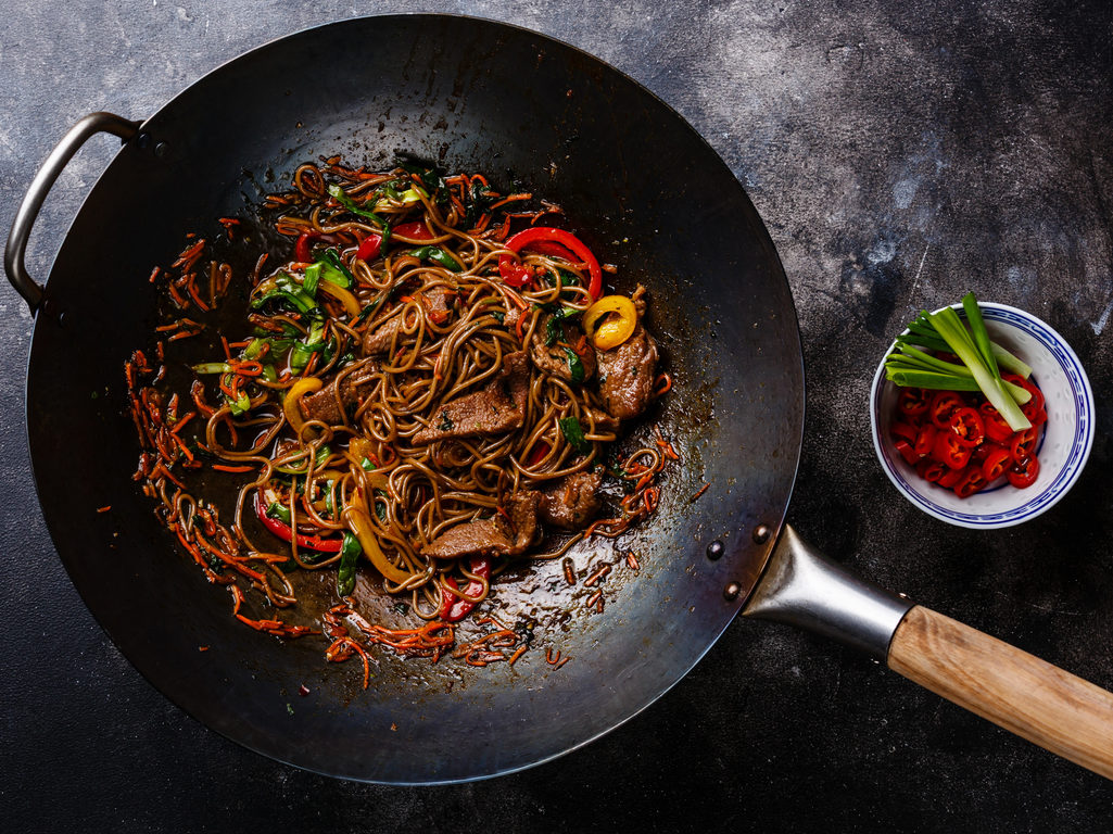 Wok Dinner. 5 Brilliant Ideas with Noodles.