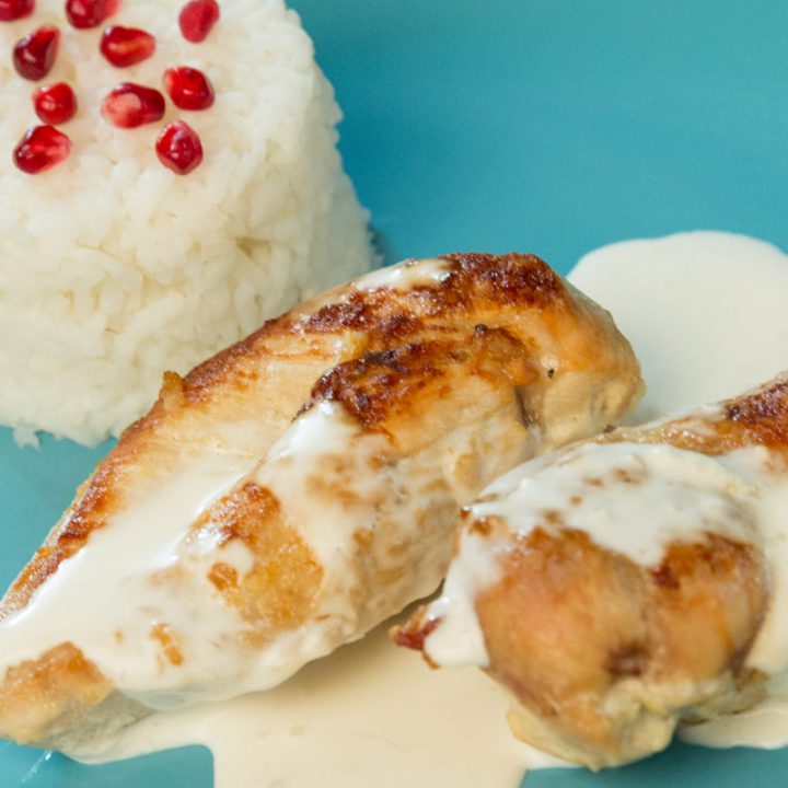 Chicken Breast with Heavy Cream, Garlic, and Ginger Sauce