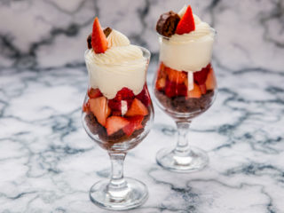 Strawberry, Raspberry and Chocolate Loaf Parfait