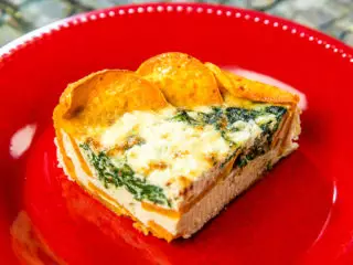 Sweet Potato, Spinach and Cheese Tart