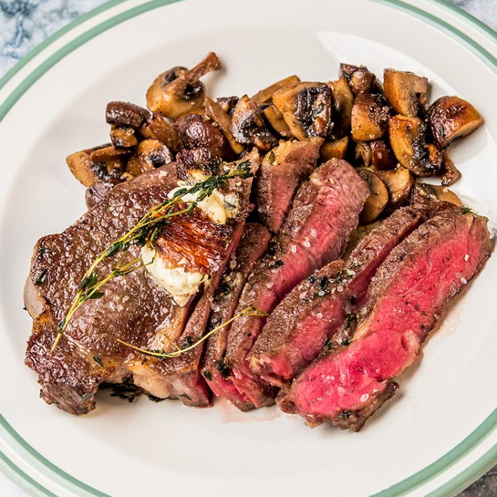 Rib-Eye Steak with Mushrooms
