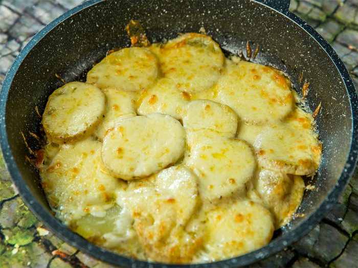 Roasted Potatoes with Mozzarella and Butter