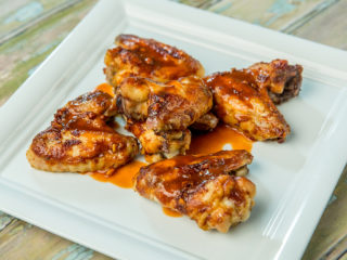 Roasted Chicken Wings with Asian Miso Sauce