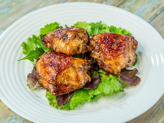 Roasted Chicken Thighs with Orange and Ginger Marinade
