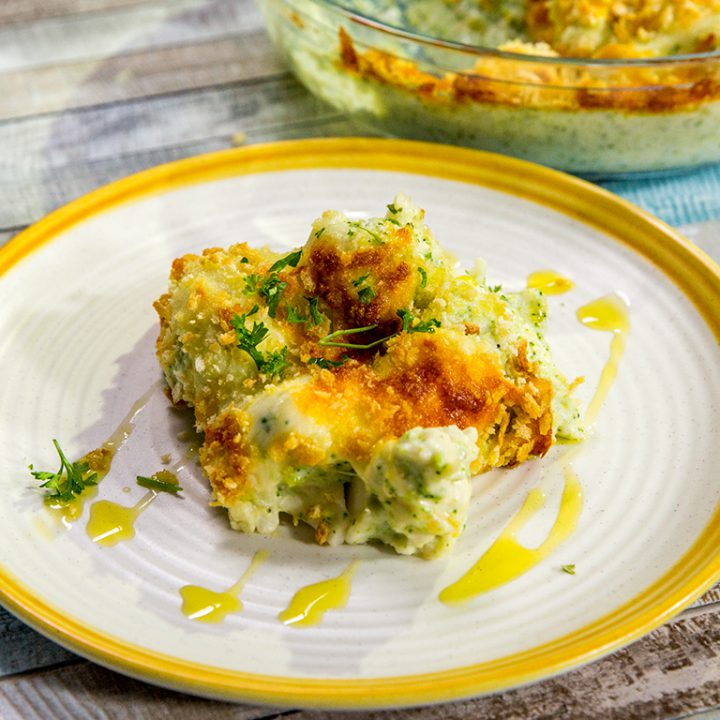 Cheesy Broccoli and Cauliflower Casserole